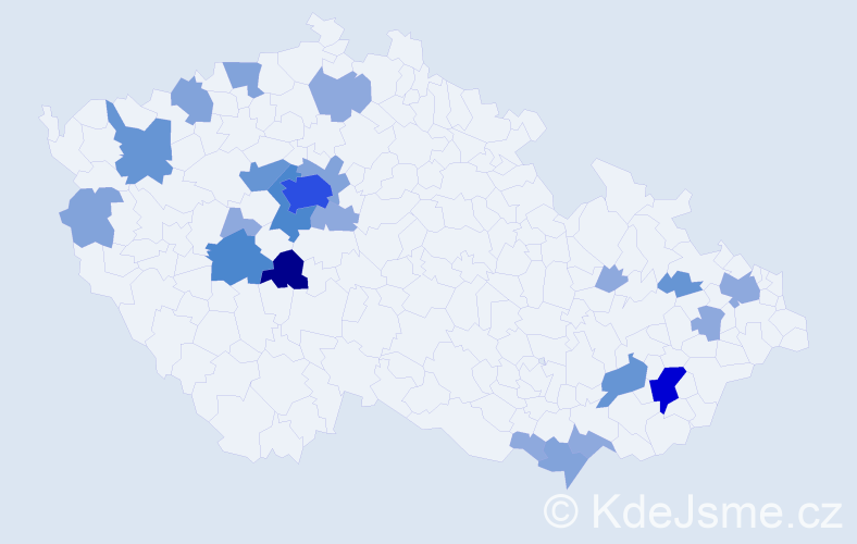 Příjmení: 'Loch', počet výskytů 58 v celé ČR