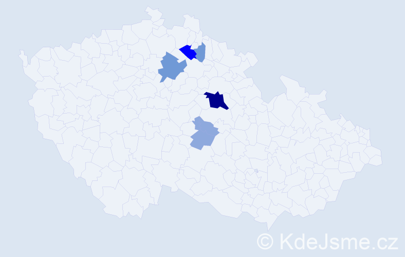 Příjmení: 'Varečka', počet výskytů 16 v celé ČR