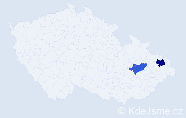 Příjmení: 'Kotassek', počet výskytů 4 v celé ČR