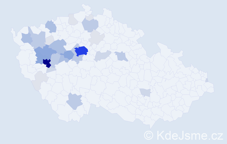 Příjmení: 'Krauz', počet výskytů 112 v celé ČR