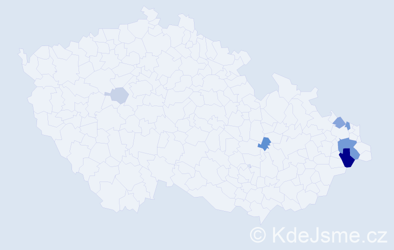 Příjmení: 'Srničková', počet výskytů 17 v celé ČR