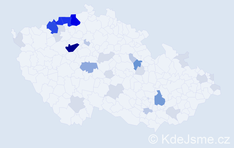 Příjmení: 'Mikerová', počet výskytů 108 v celé ČR