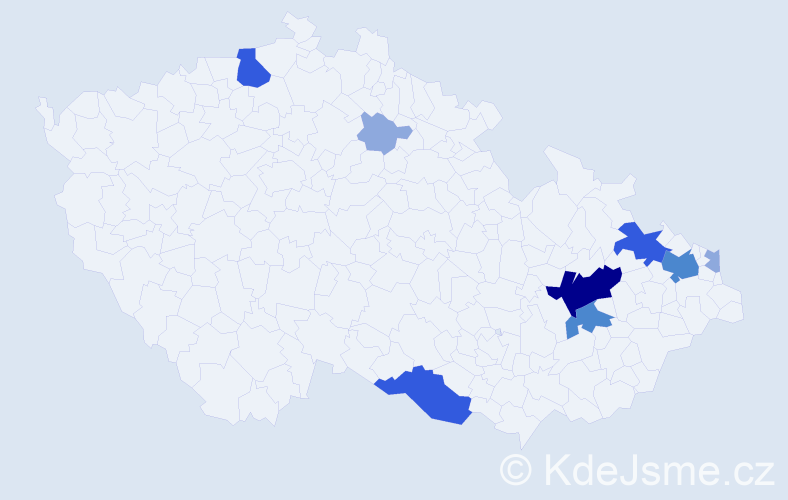 Příjmení: 'Rudorfer', počet výskytů 20 v celé ČR