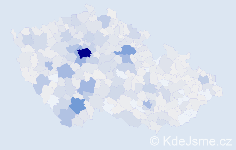 Příjmení: 'Čížek', počet výskytů 3793 v celé ČR