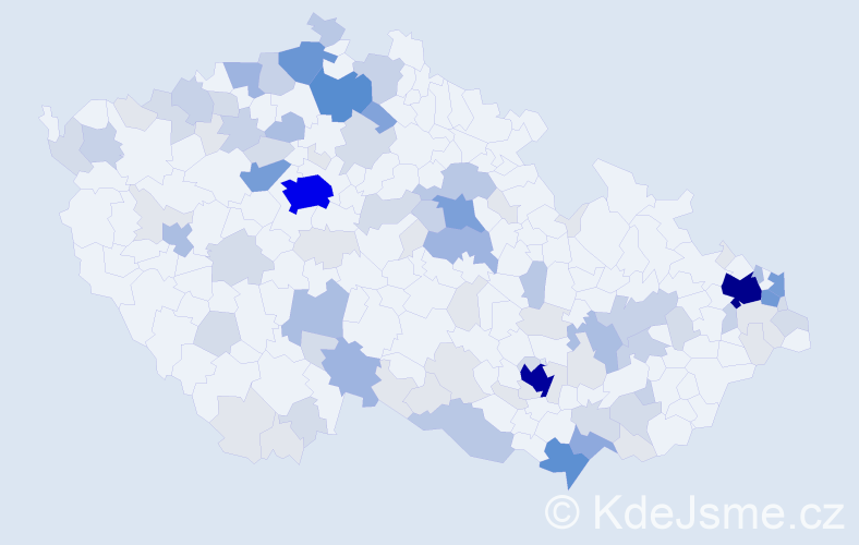 Příjmení: 'Polláková', počet výskytů 348 v celé ČR