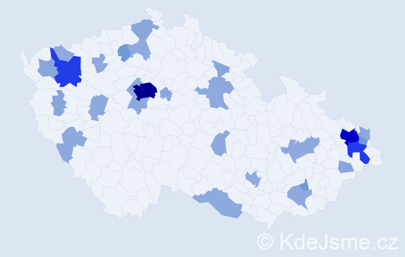 Příjmení: 'Matejka', počet výskytů 66 v celé ČR