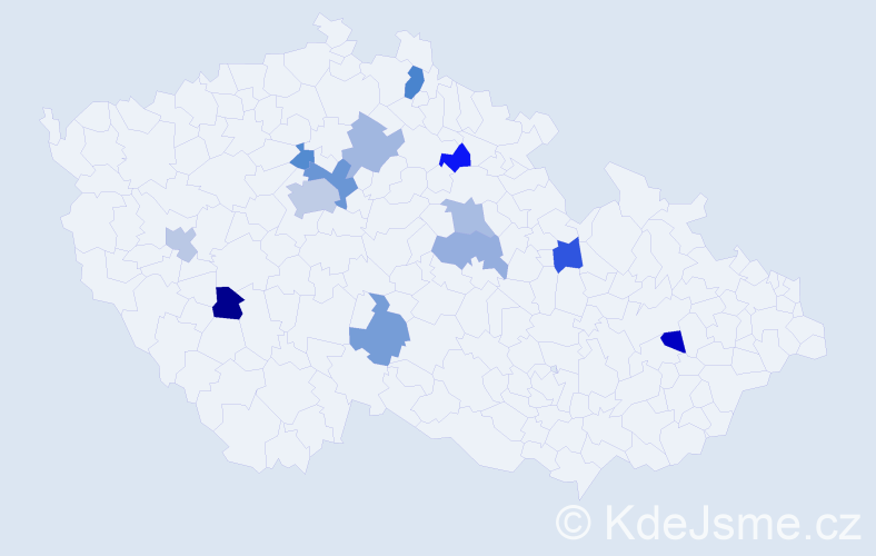 Příjmení: 'Protsyk', počet výskytů 19 v celé ČR