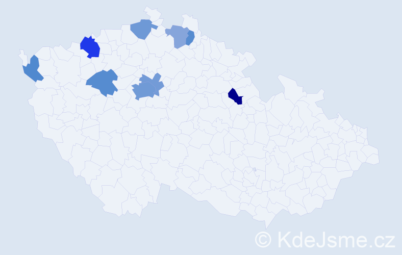 Příjmení: 'Musich', počet výskytů 18 v celé ČR