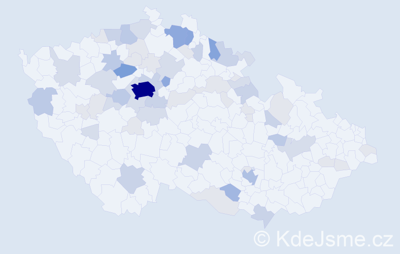 Příjmení: 'Nič', počet výskytů 183 v celé ČR