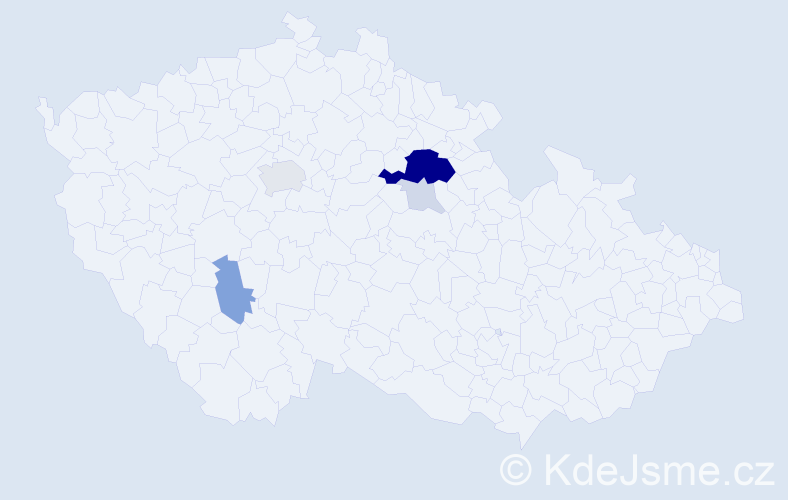Příjmení: 'Nefe', počet výskytů 22 v celé ČR