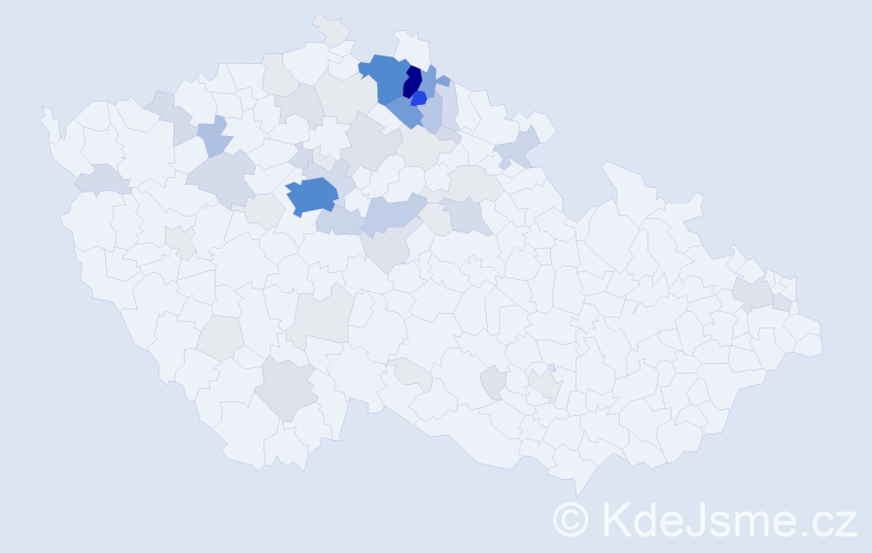 Příjmení: 'Hujer', počet výskytů 245 v celé ČR