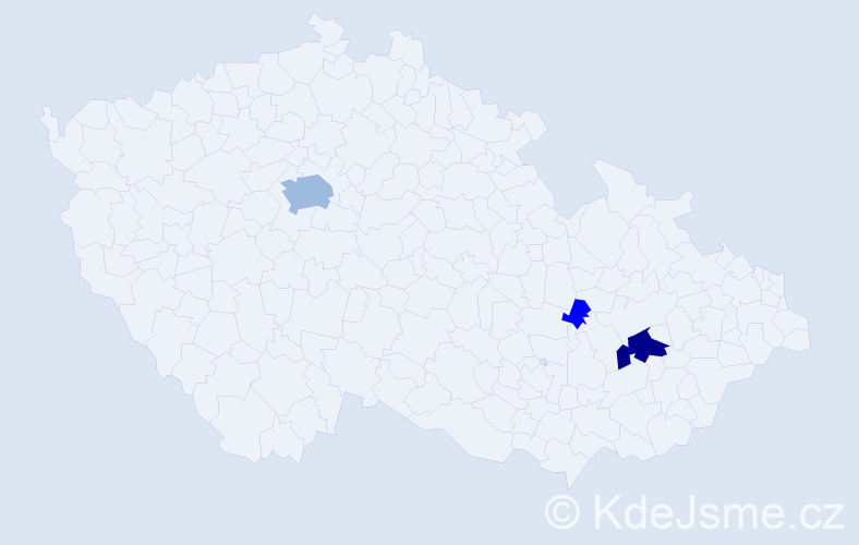 Příjmení: 'Pavoni', počet výskytů 8 v celé ČR
