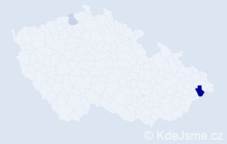 Příjmení: 'Manestar', počet výskytů 4 v celé ČR