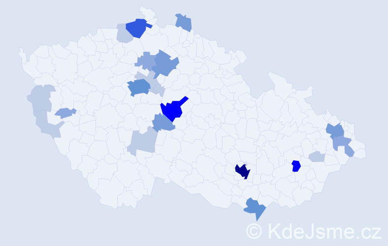 Příjmení: 'Vizner', počet výskytů 65 v celé ČR