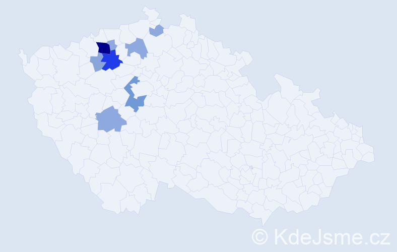 Příjmení: 'Kotěborská', počet výskytů 24 v celé ČR