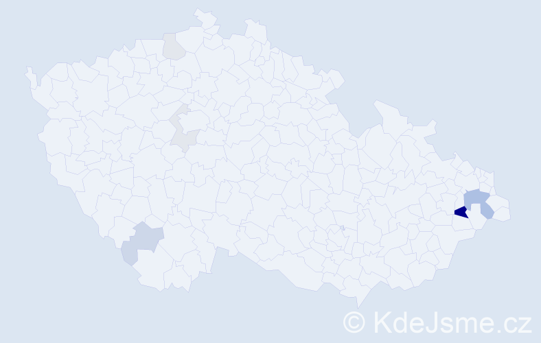 Příjmení: 'Kriglerová', počet výskytů 16 v celé ČR