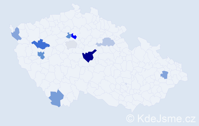 Příjmení: 'Zvrškovec', počet výskytů 18 v celé ČR