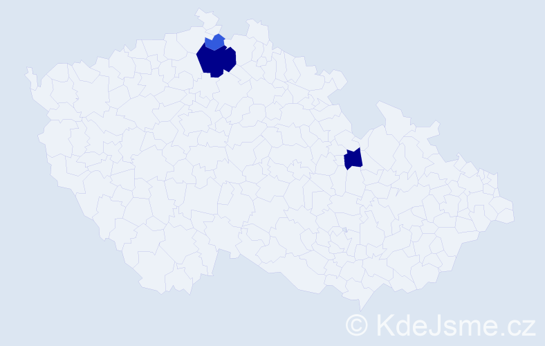 Příjmení: 'Tenenko', počet výskytů 13 v celé ČR