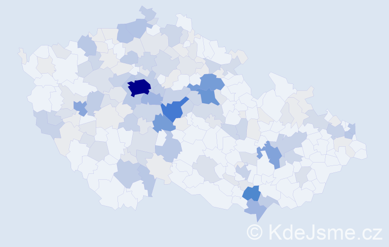 Příjmení: 'Petrásková', počet výskytů 605 v celé ČR