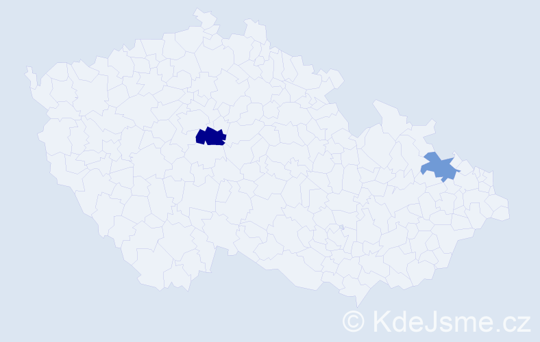 Příjmení: 'Ehrhard', počet výskytů 3 v celé ČR