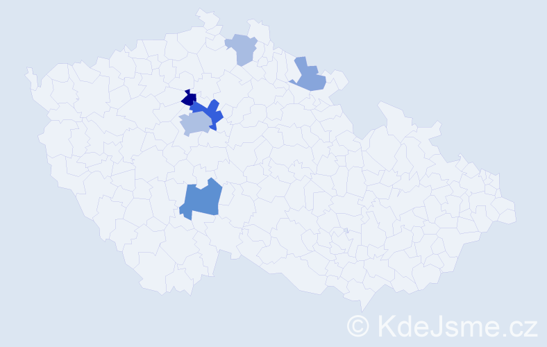 Příjmení: 'Nasser', počet výskytů 15 v celé ČR