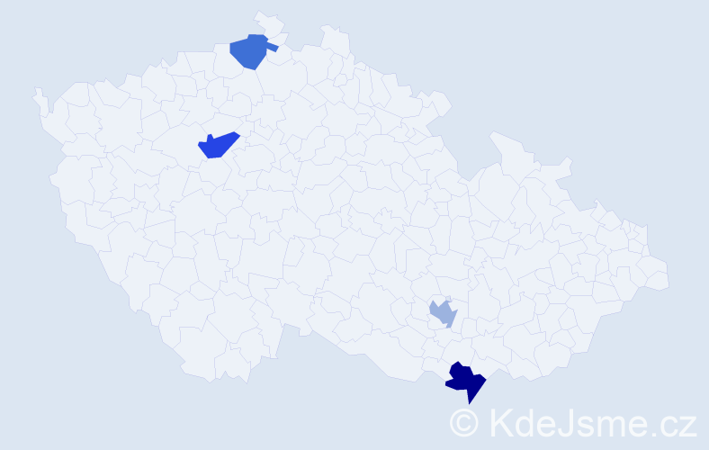 Příjmení: 'Ibrahimi', počet výskytů 10 v celé ČR