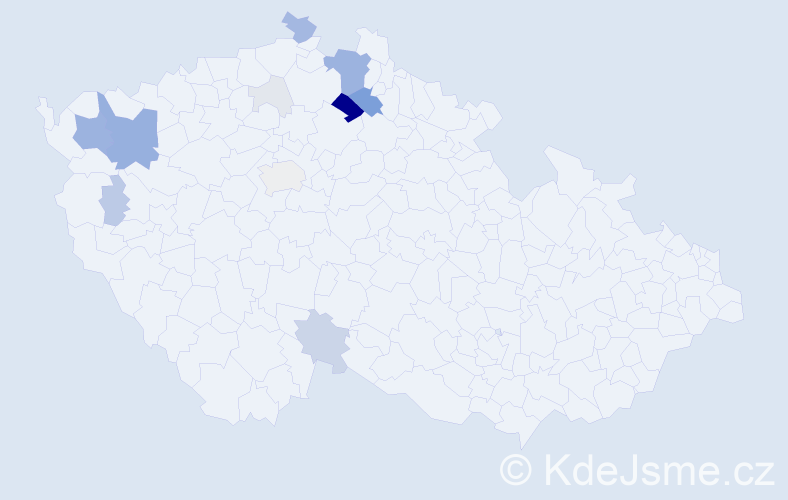 Příjmení: 'Hauzrová', počet výskytů 49 v celé ČR