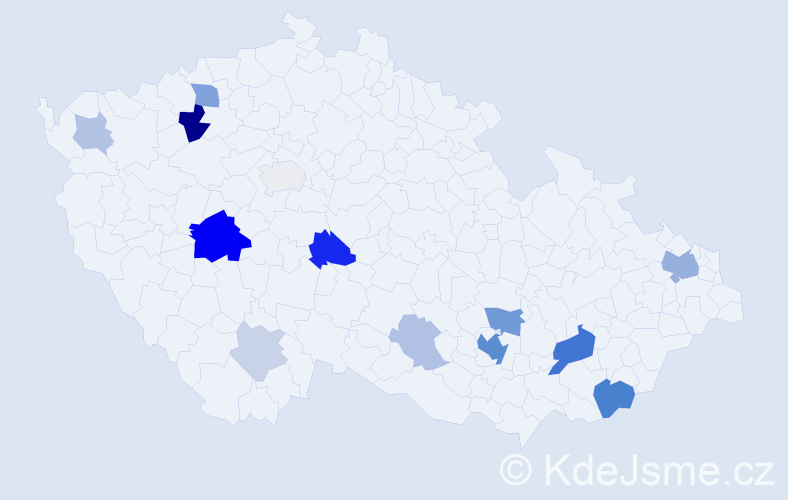 Příjmení: 'Čičatková', počet výskytů 41 v celé ČR