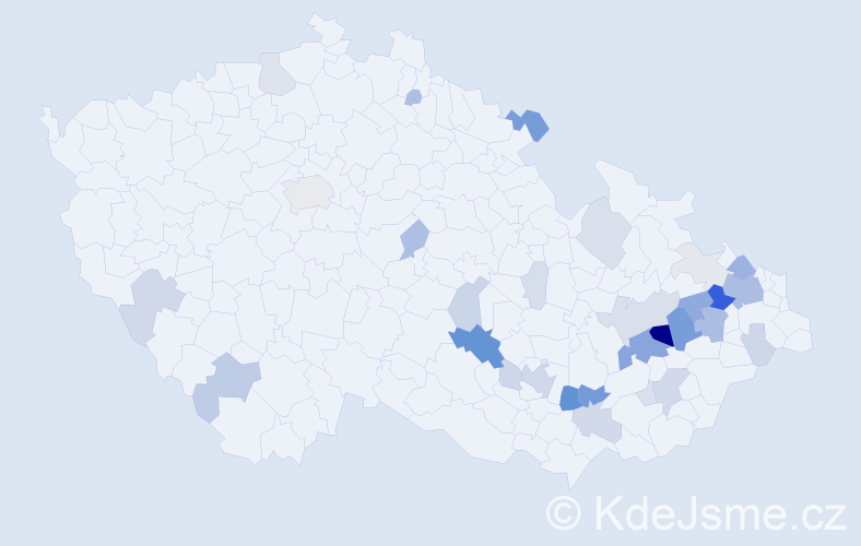 Příjmení: 'Viliš', počet výskytů 121 v celé ČR