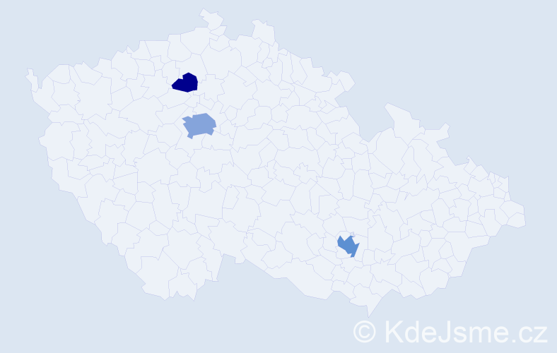 Příjmení: 'Husein', počet výskytů 9 v celé ČR