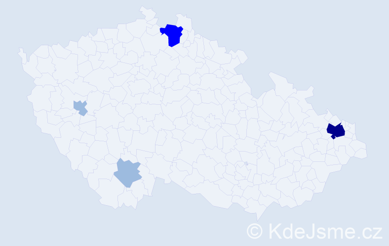 Příjmení: 'Dobrík', počet výskytů 9 v celé ČR