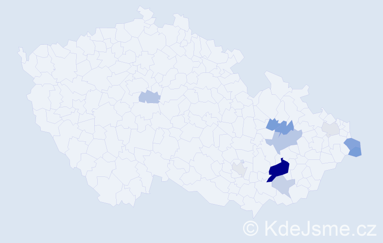 Příjmení: 'Lorenzini', počet výskytů 21 v celé ČR
