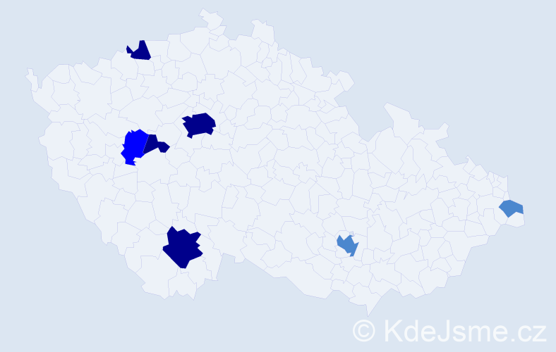 Příjmení: 'Kros', počet výskytů 16 v celé ČR