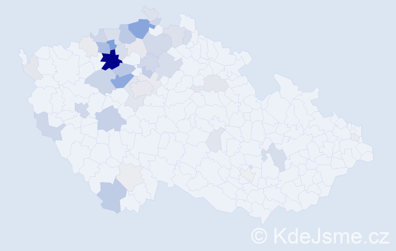 Příjmení: 'Aulický', počet výskytů 141 v celé ČR