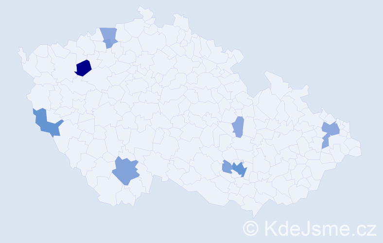 Příjmení: 'Reininger', počet výskytů 24 v celé ČR