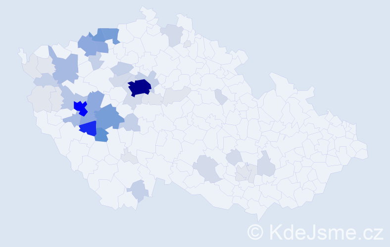 Příjmení: 'Bouše', počet výskytů 211 v celé ČR