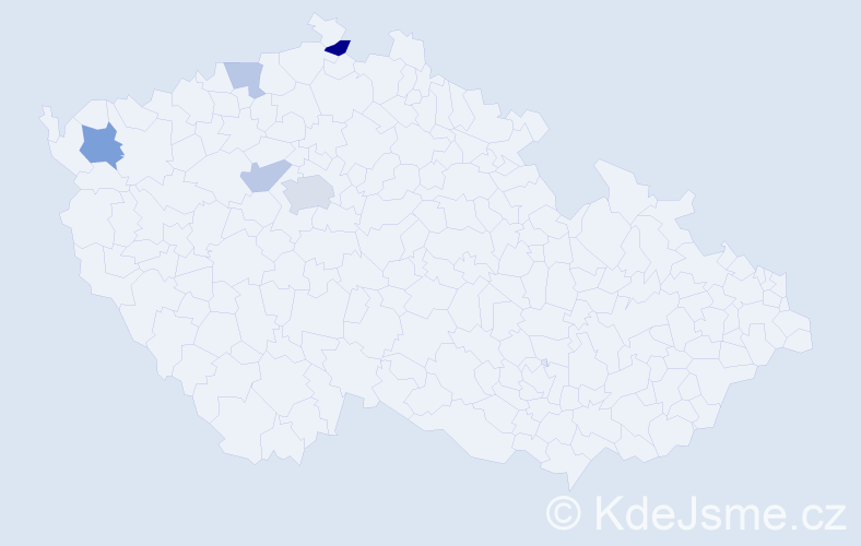 Příjmení: 'Pietsch', počet výskytů 9 v celé ČR