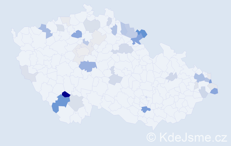 Příjmení: 'Plachta', počet výskytů 116 v celé ČR