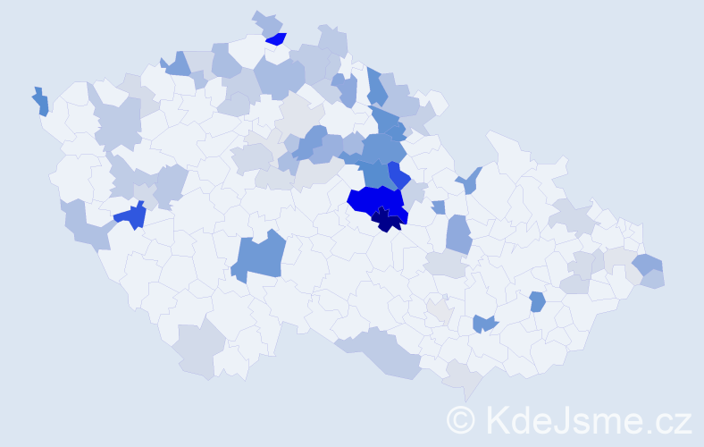 Příjmení: 'Petružálek', počet výskytů 208 v celé ČR