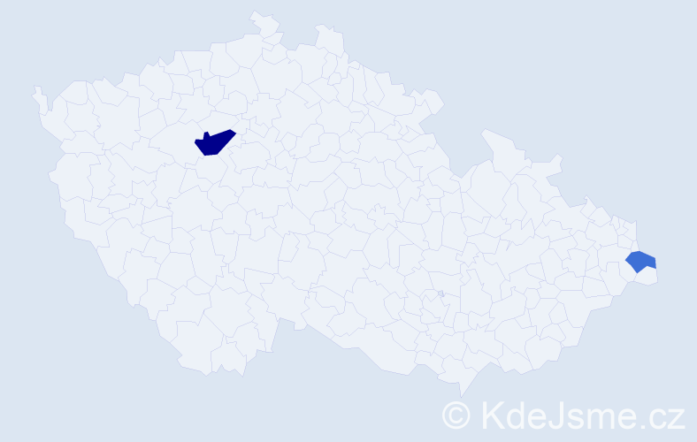 Příjmení: 'Darovec', počet výskytů 4 v celé ČR