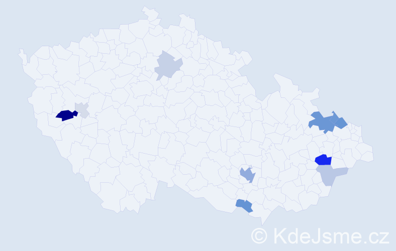 Příjmení: 'Mertensová', počet výskytů 24 v celé ČR