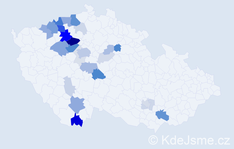 Příjmení: 'Vykouk', počet výskytů 112 v celé ČR