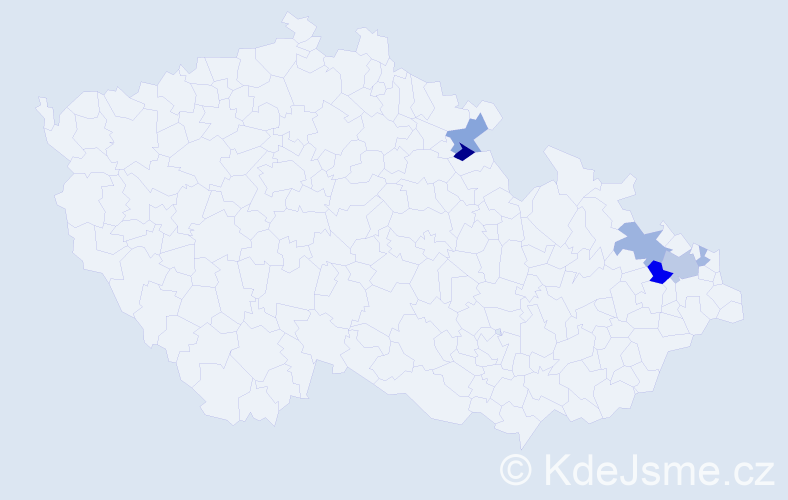 Příjmení: 'Grell', počet výskytů 13 v celé ČR