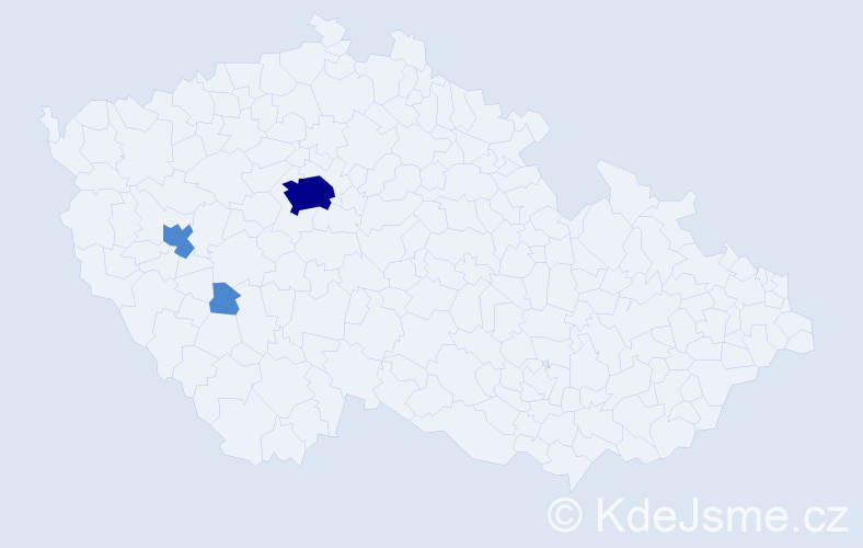 Příjmení: 'Thöndel', počet výskytů 5 v celé ČR