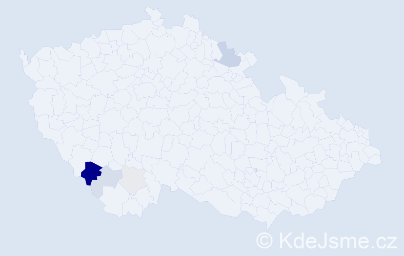 Příjmení: 'Gabauer', počet výskytů 15 v celé ČR