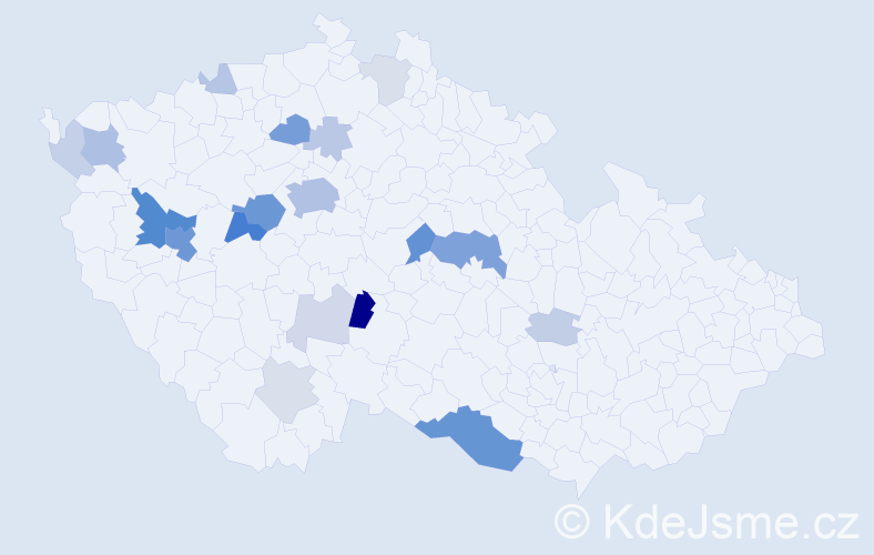 Příjmení: 'Lettlová', počet výskytů 64 v celé ČR