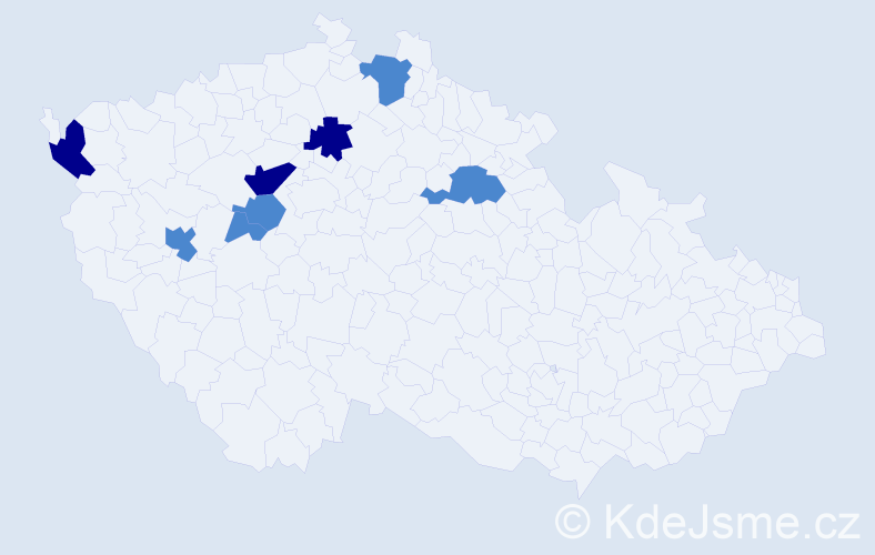 Příjmení: 'Ubryová', počet výskytů 14 v celé ČR