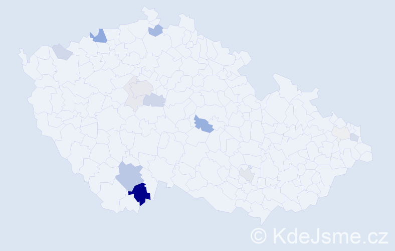 Příjmení: 'Heidinger', počet výskytů 40 v celé ČR