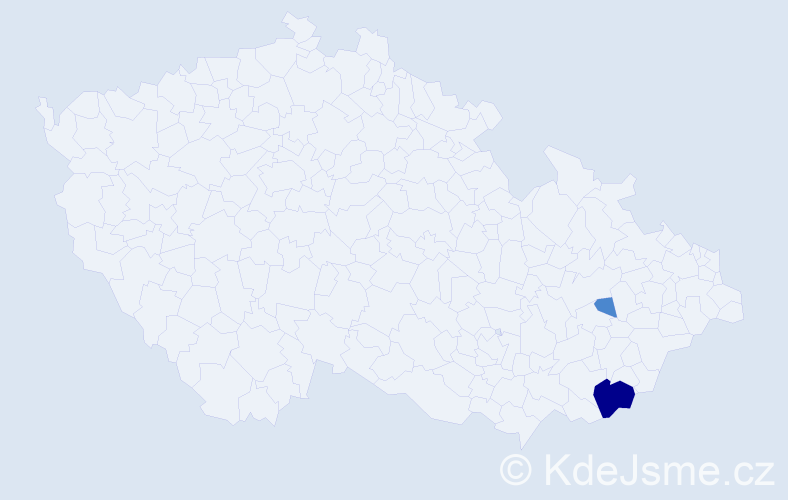 Příjmení: 'Wampulová', počet výskytů 4 v celé ČR