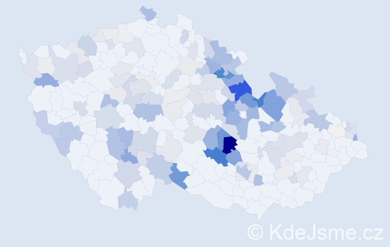 Příjmení: 'Koukolová', počet výskytů 460 v celé ČR